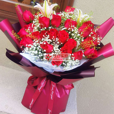 盐城30朵红玫瑰百合，做你余生故事里的人