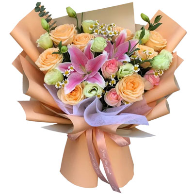 盐城11朵玫瑰桔梗百合，陪你每个季节